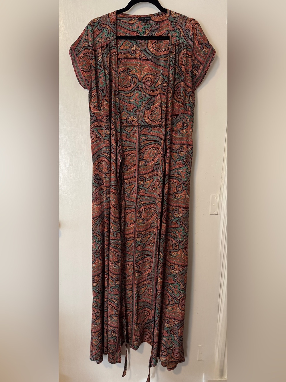 Paisley Maxi Dress in Rust and Teal – Lightweight Women’s Maxi